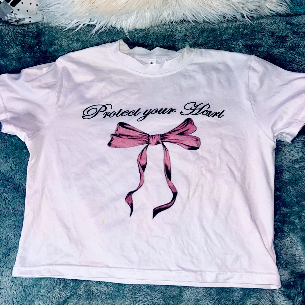 Aesthetic Coquette Bow Crop Top